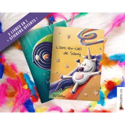 Livre 2 histoires à colorier Licorne et Poissons Bonbons + stickers offerts