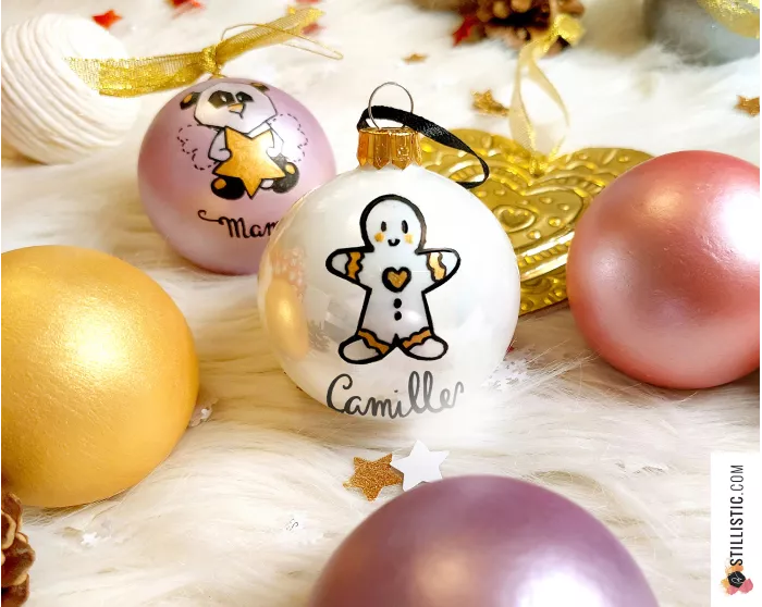 Boule de Noël en verre personnalisable