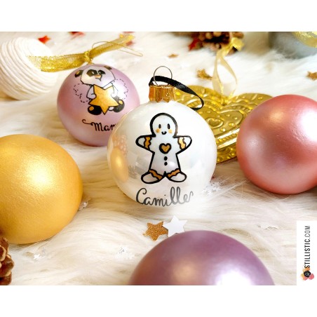 Boule de Noël en verre personnalisable