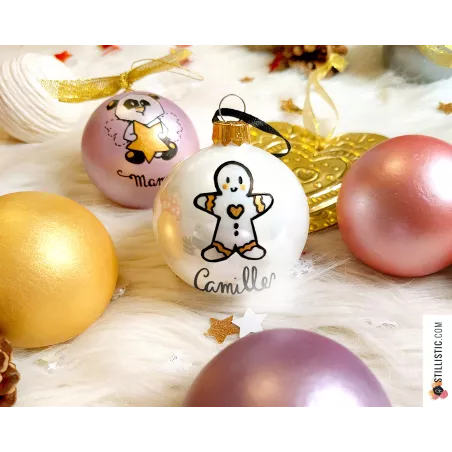 Boule de Noël en verre personnalisable