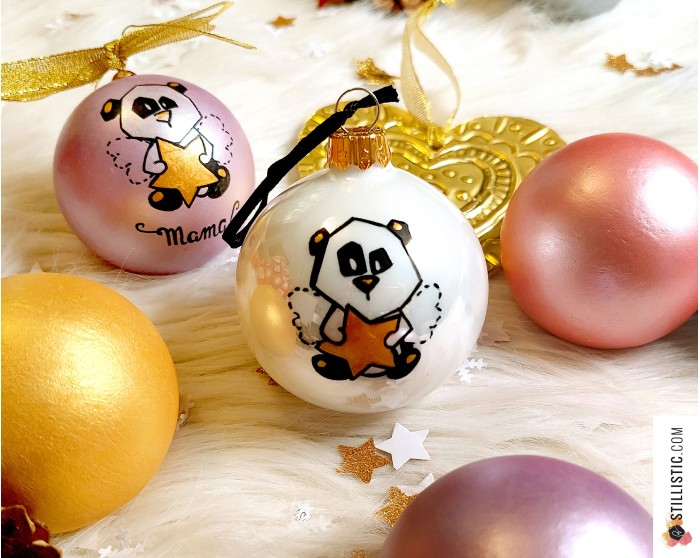 Boule de Noël en verre personnalisable