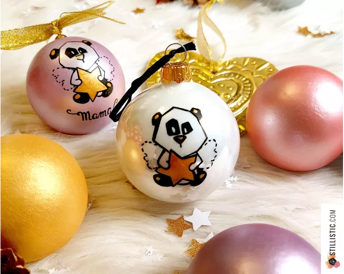 Boule de Noël en verre personnalisable