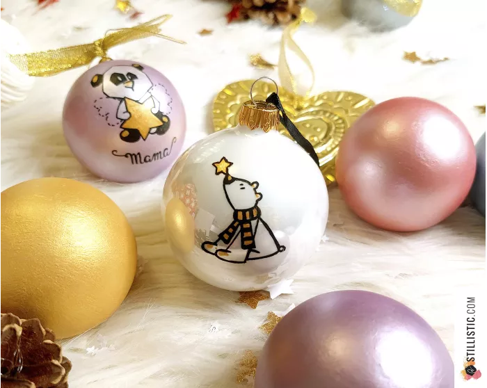 Boule de Noël en verre personnalisable