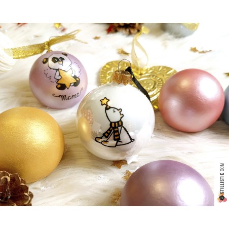 Boule de Noël en verre personnalisable