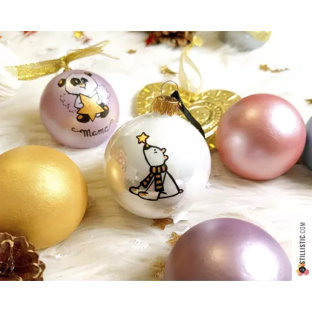 Boule de Noël en verre personnalisable
