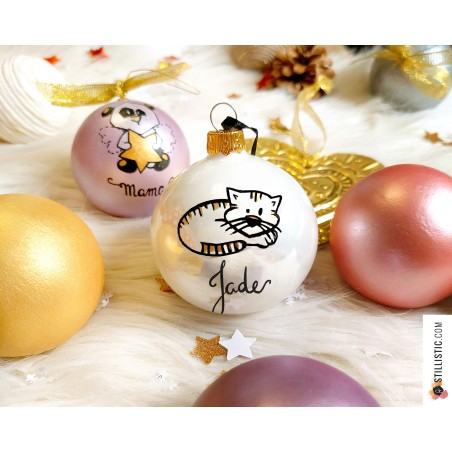 Boule de Noël en verre personnalisable