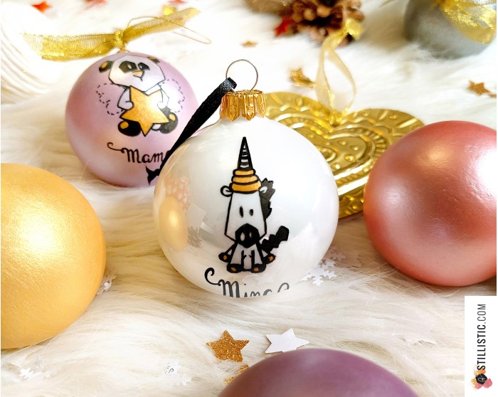 Boule de Noël en verre personnalisable