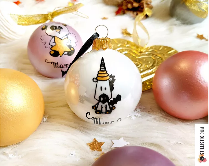 Boule de Noël en verre personnalisable