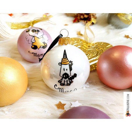 Boule de Noël en verre personnalisable