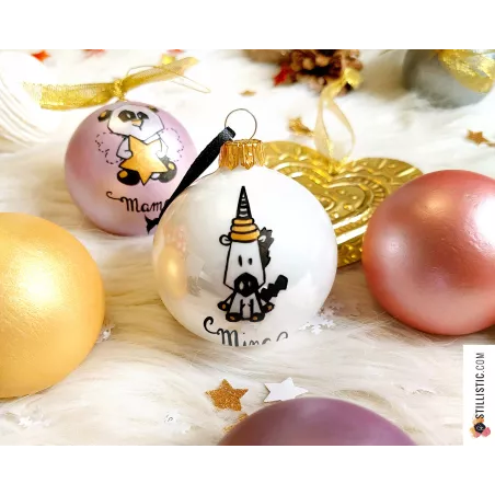 Boule de Noël en verre personnalisable