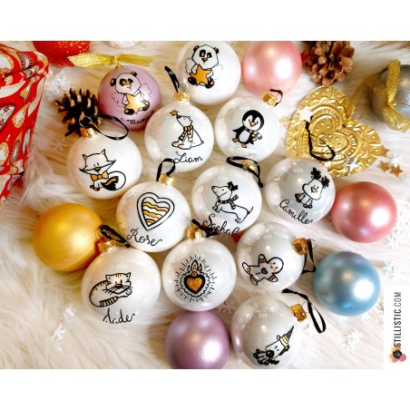 Boule de Noël en verre personnalisable