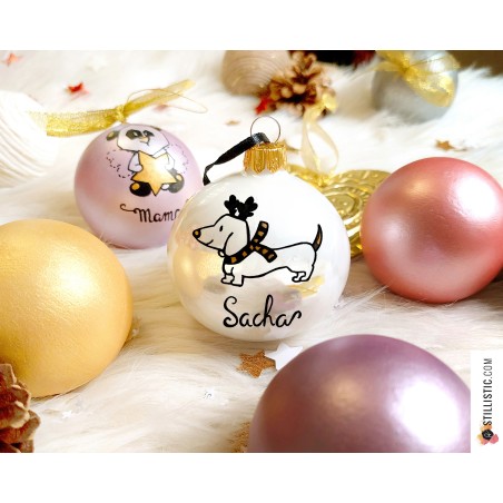 Boule de Noël en verre personnalisable