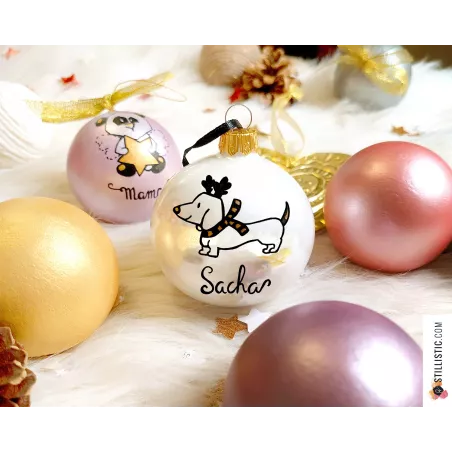 Boule de Noël en verre personnalisable