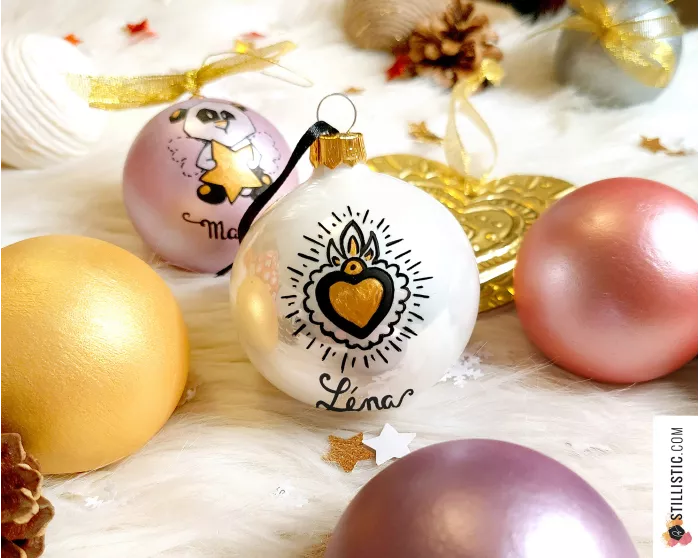 Boule de Noël en verre personnalisable