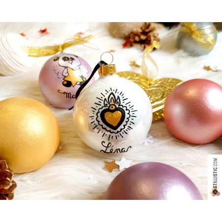 Boule de Noël en verre personnalisable