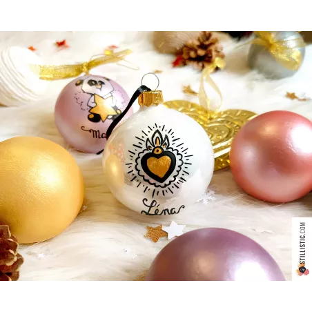 Boule de Noël en verre personnalisable