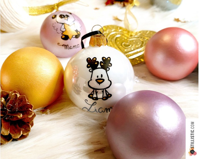 Boule de Noël en verre personnalisable