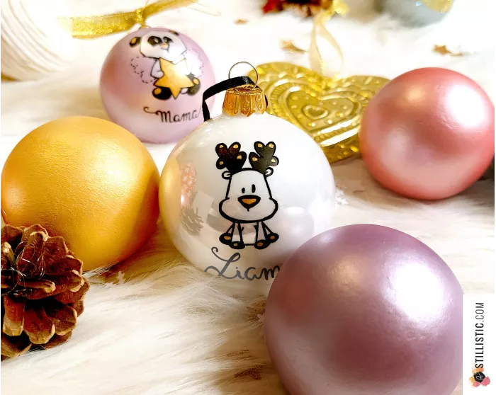 Boule de Noël en verre personnalisable