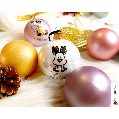 Boule de Noël en verre personnalisable