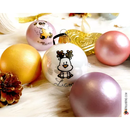 Boule de Noël en verre personnalisable