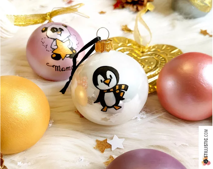 Boule de Noël en verre personnalisable