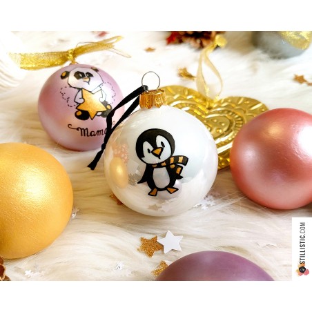 Boule de Noël en verre personnalisable