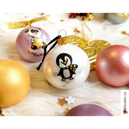 Boule de Noël en verre personnalisable