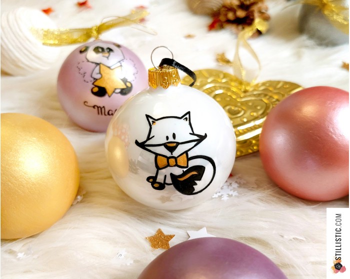 Boule de Noël en verre personnalisable