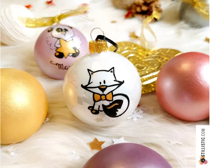 Boule de Noël en verre personnalisable