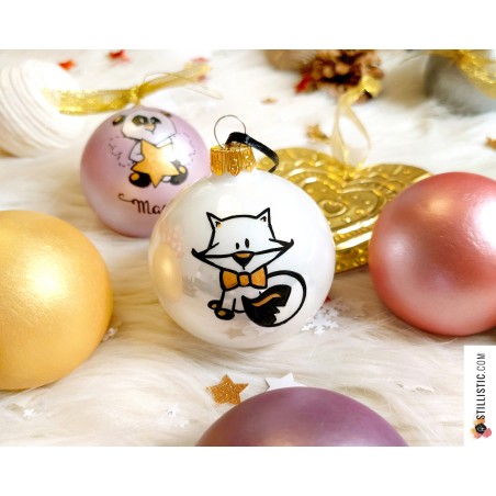 Boule de Noël en verre personnalisable