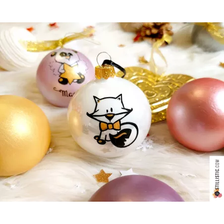 Boule de Noël en verre personnalisable