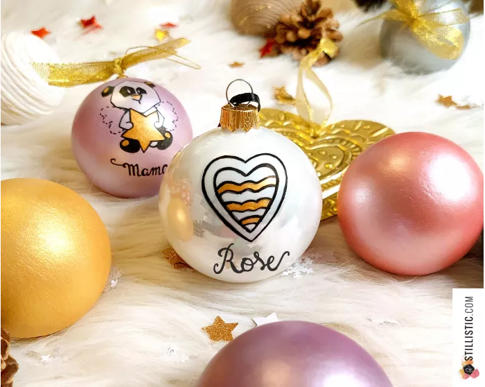 Boule de Noël en verre personnalisable