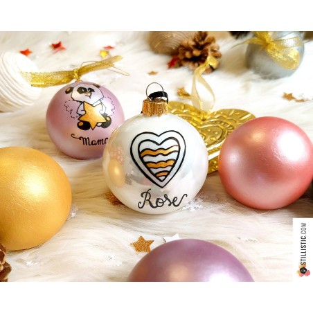 Boule de Noël en verre personnalisable