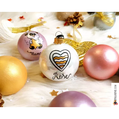 Boule de Noël en verre personnalisable