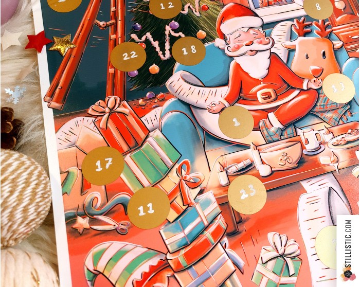 Calendrier de l'Avent à gratter Noël Bienveillant