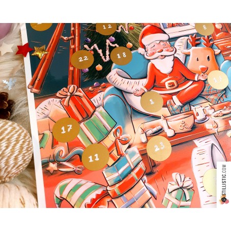 Calendrier de l'Avent à gratter Noël Bienveillant