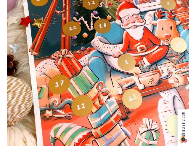 Calendrier de l'Avent à gratter Noël Bienveillant