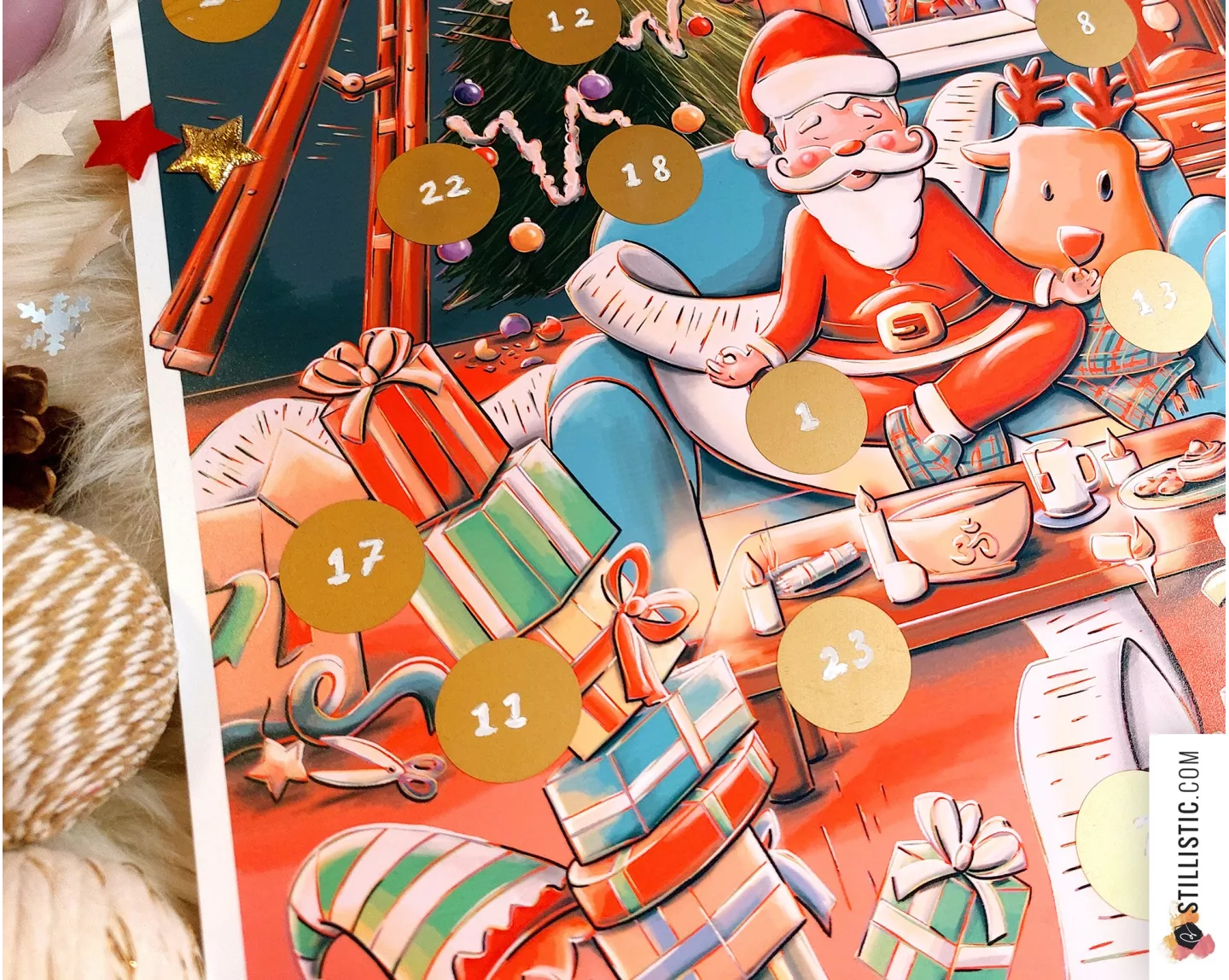 Calendrier de l'Avent à gratter Noël Bienveillant