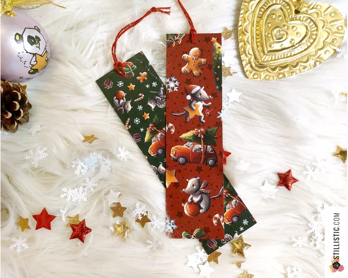 Marque-page Panda Roux Yoga en papier recyclé