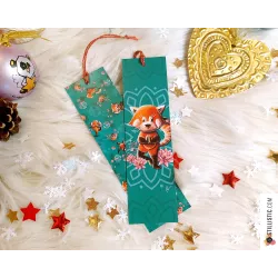 Marque-page Panda Roux Yoga en papier recyclé