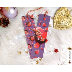 Marque-page Loutre coeur en papier recyclé