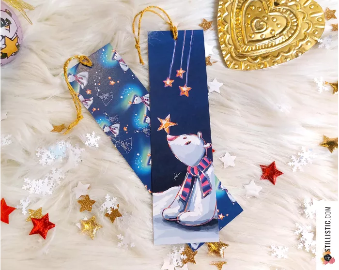 Marque-page Ours polaire en papier recyclé