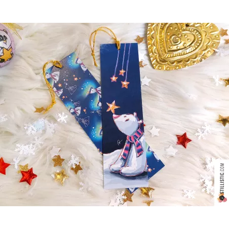 Marque-page Ours polaire en papier recyclé