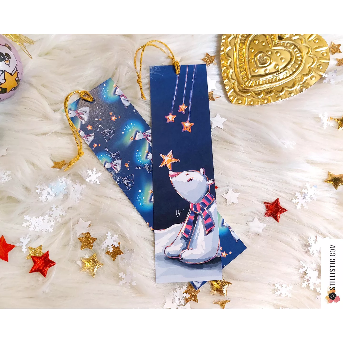 Marque-page Ours polaire en papier recyclé