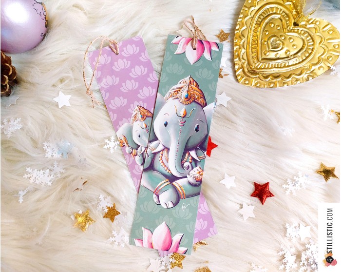 Marque-page Ganesh en papier recyclé