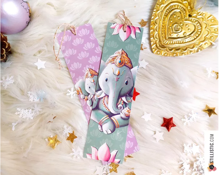Marque-page Ganesh en papier recyclé