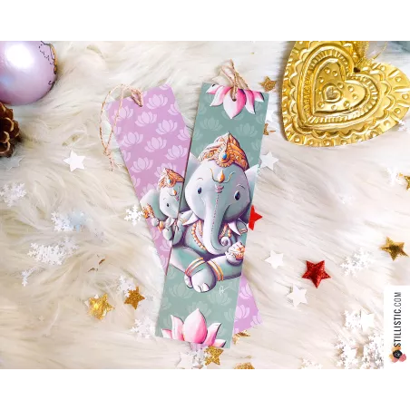 Marque-page Ganesh en papier recyclé