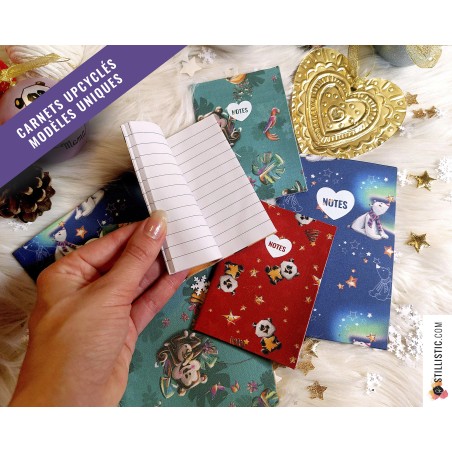 Carnet de note tissu upcyclé