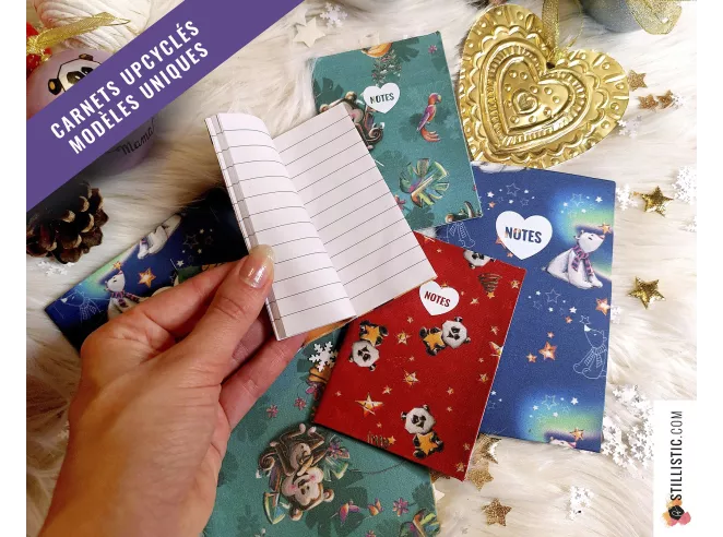 Carnet de note tissu upcyclé