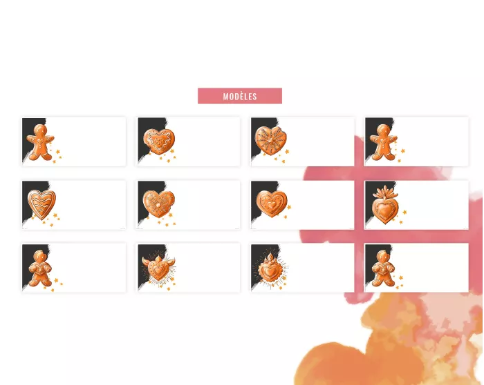 Marque-places Epices de Noël à imprimer